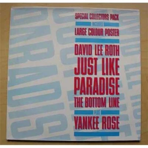DAVID LEE ROTH JUST LIKE PARADISE 12" WITH POSTER IN OPEN OUT PACK UK - Picture 1 of 1