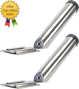 Set of 2 Stainless Steel Slide Mount Removable Fishing Rod Holder - Picture 1 of 6