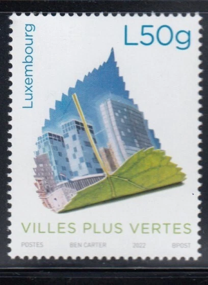 Sello MNH de zonas urbanas más verdes de Luxemburgo Foto 1 de 1
