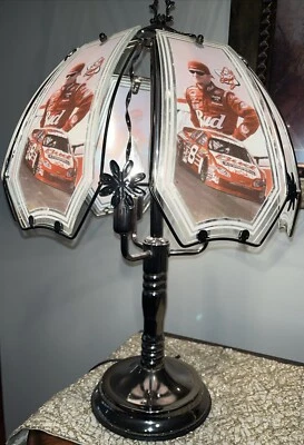 De Colección Dale Earnhardt Jr Lámpara Táctil 3 Vías Luz Vidrio 6 Paneles Nascar Usado Buen Estado Foto 1 de 4