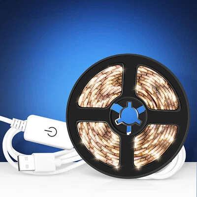 1/2/3/5M 5V USB LED Strip Light USB 2835 Waterproof Cabinet Kitchen TV Lighting - Image 1 of 4