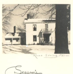 1920-30s ROCK SPRING FARM Christmas Card From our House to Yours Real Photo?? - Picture 1 of 4