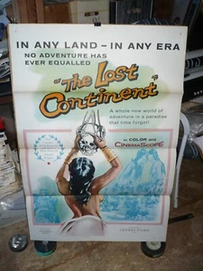THE LOST CONTINENT, Sin Nuevo Como Original 1-sht / Póster de Película (documental) Explotación - Imagen 1 de 3