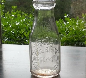 RAR Vintage HILL BRO'S Bros TRIKOT GOLD Milch MILCHFLASCHE Mooresville ALABAMA - Bild 1 von 12