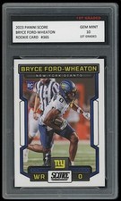 BRYCE FORD-WHEATON 2023 PANINI SCORE 1ST GRADED 10 ROOKIE CARD NEW YORK GIANTS