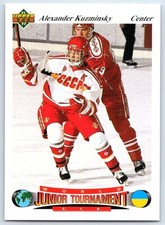 1991-92 Upper Deck Czech World Junior Tournament Alexander Kuzminski CCCP #17