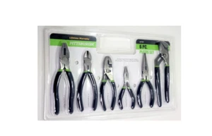 New 6 PC MECHANIC PLIER SET HEAVY DUTY Lineman,Diagonal,Groove Joint,Neddle Nose - Picture 1 of 2