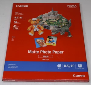 Papel Fotográfico Canon Mate Pixma 8.5"x11" 50 Hojas Caja Abierta - Imagen 1 de 7
