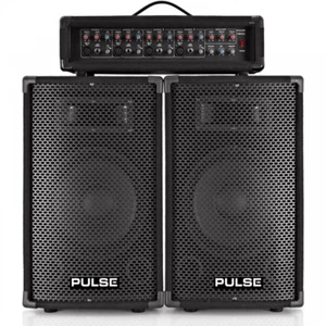 PMH200KIT 200W PA System with Two Speakers Mixer Amplifier Microphone and Leads - Picture 1 of 5