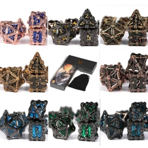Juego de dados de polietileno - calaveras (seleccionar color) / metal RPG DND DM Dungeons and Dragons - Imagen 1 de 16