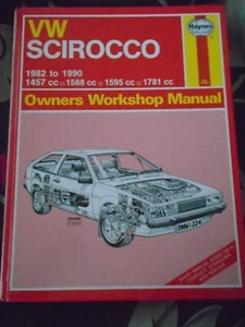 HAYNES VW SCIROCCO MANUAL 1982 TO 1990 HARD BACK GTi STORM GTS ECT NICE / USED - Picture 1 of 9
