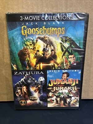 NEW Jumanji (1995) Zathura (2005) Goosebumps (2015) 3-Movie Collection DVD - Image 1 of 2