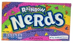 Formalmente Wonka Rainbow Nerds Caramelo Crujiente Caja Grande 141,7 g Dulces Americanos - Imagen 1 de 3
