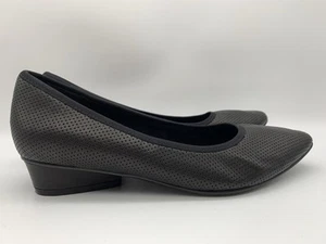 VANELi Women's US 6.5 EU 37 Faunus Black Nappa Perf'd Leather 1.25" Heel Pumps - Picture 1 of 10