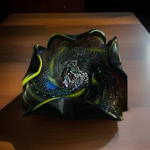Millefiori Green Glass Bowl - Picture 1 of 9