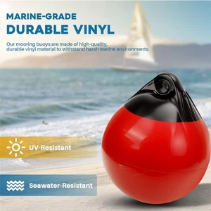Boat Bumper Ball Black And Red Thickened High Strength PVC Inflatable Dockin HLF - Picture 1 of 12
