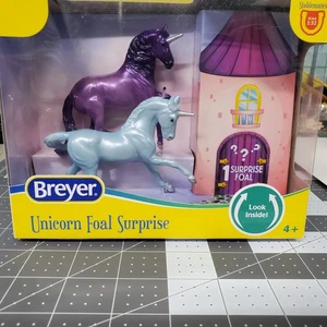 Breyer-Unicorn Foal Surprise - Dazzling Cliffs Family+Surprise Foal-New & Sealed - Picture 1 of 6
