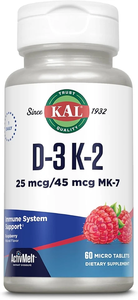 Kal D3 K2 Activemelt Frambuesa Roja - 60 Tabletas Foto 1 de 1