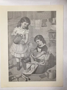 Vtg B&W Print “Dirty Dolly” Coles Funny Picture Book #1 8.5” X 11” Dollhouse - Picture 1 of 8