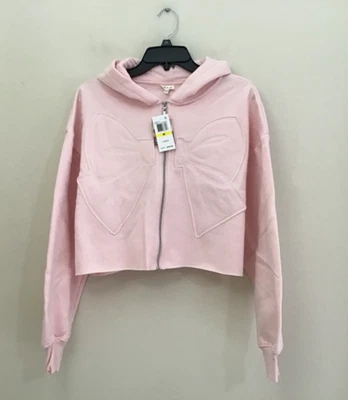 Sudadera con Capucha Autoestima Para Mujer Jr. Mediana Ballet Zapatilla Polar Lazo Acento Recortado NUEVO Foto 1 de 4