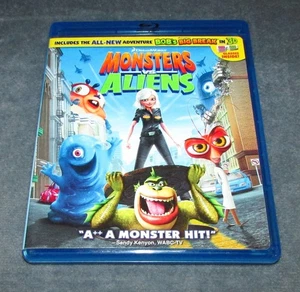 Monsters Vs. Aliens (Blu-ray, 2009) Fast Shipping - Imagen 1 de 3