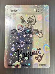 Shadow Vvevv POKIDOKI 133 Holo 1st EDITION Fan Art Eevee Artist Signed Kayuni - Bild 1 von 2
