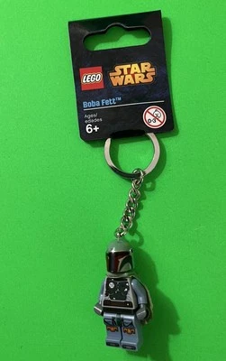 LEGO Star Wars Boba Fett Minifigure Keychain 850998 RETIRED New With Tags 👽 - Image 1 of 2