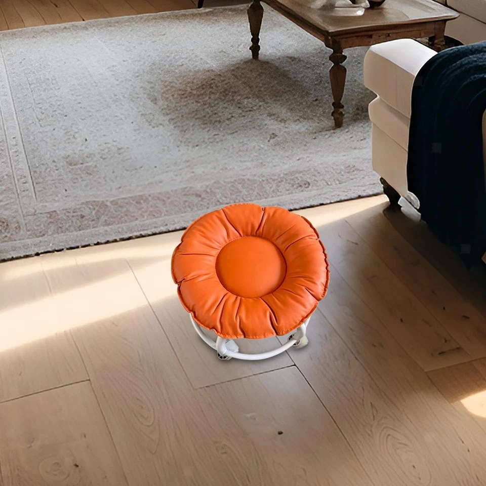 Low Roller Seat Stool Shoe Changing Stool Seat Round Easy to Move Comfortable - Image 1 of 1
