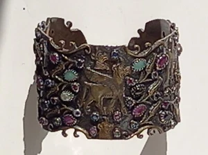 Handmade Rare Find Urartian Series 990 Silver Cuff Bracelet - Picture 1 of 7