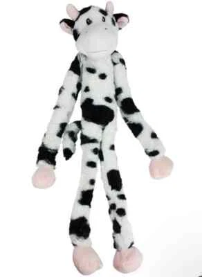 Brinquedo para cachorro vaca estridente Multipet Swingin' Slevin branco/preto - Imagem 1 de 4