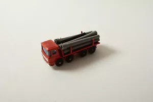 Matchbox Pipe Truck (R4E) Lesney (JSF6) n.10 Inghilterra Rosso Costruzione 7 Tubi - Foto 1 di 10