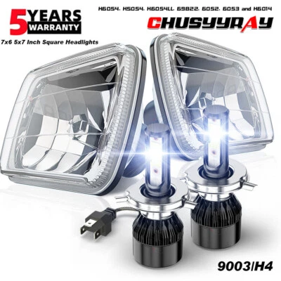 7x6"INCH LED Headlights With DRL For International Harvester 4700 4800 4900 8100 - Image 1 of 4