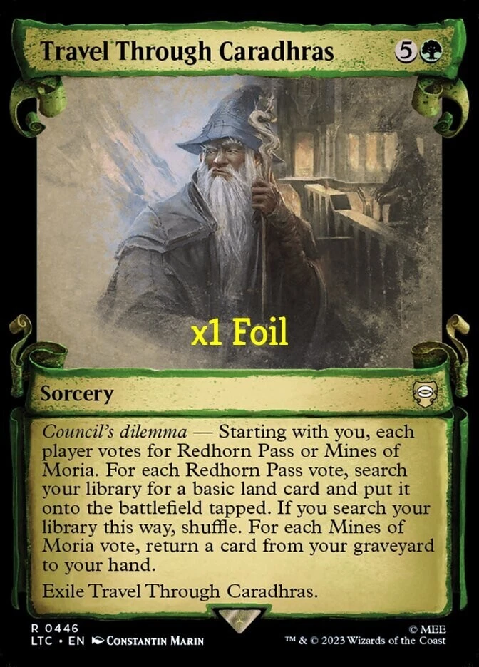 MTG Foil SS CMD: LOTR: Tales of Middle-earth LTC Travel Through Caradhras MINT - Image 1 of 1