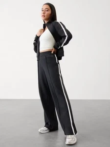 ATHLETA Finish Line Mid Rise Track Pant M Medium | Black #587868 NEW - Picture 1 of 7