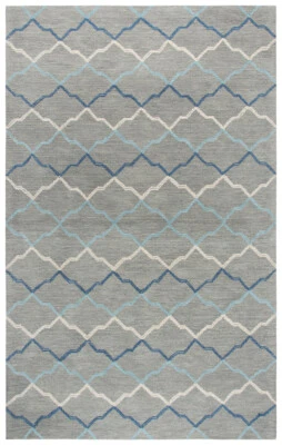 Rizzy Rugs Gray Gradient Angled Jagged Contemporary Area Rug Striped RS902A - Image 1 of 4