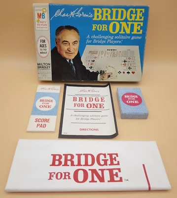 Vintage 1967 Milton Bradley Solitaire Bridge For One Game Complete Chas H. Goren - Image 1 of 4