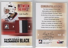 2010-11 ITG Between the Pipes Game-Used Black Number Keith Hamilton #M-60