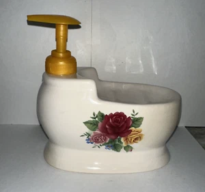 SOAP PUMP DISPENSER AND SOAP BAR HOLDER WITH LOORAL PATERN GUC - Picture 1 of 19