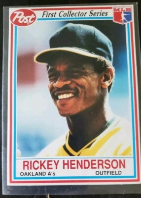 Rickey Henderson Oakland As Outfield Post First Collector Series 1990 Card MINT - Image 1 of 2