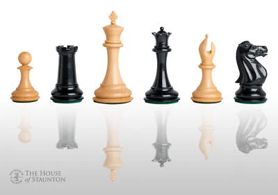 The Collector Luxury Chess Set - Pieces Only - 4.0" King - Genuine Ebony - Image 1 of 4