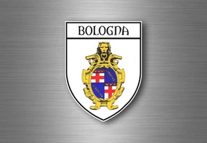 Sticker decal souvenir car coat of arms shield city flag bologna italy - Bild 1 von 1