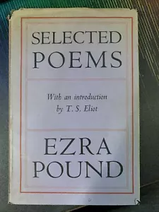 Selected Poems by Ezra Pound 1953 HC w/ DJ Faber & Faber intro T.S. Eliot - Picture 1 of 10