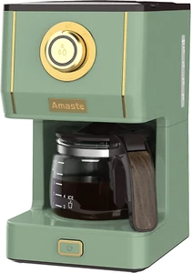 Drip Coffee Machine with 25 Oz Glass Pot, Retro Style Maker with Reusable Coffee - Picture 1 of 8