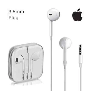 2 x Genuine APPLE Headphones EARPHONES Wired EARBUDS headphone Jack - Picture 1 of 3