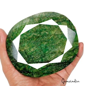 5000 kt natürlicher grüner brasilianischer Smaragd Ovalschliff facettierte Erde abgebaut lose Edelsteine - Bild 1 von 5