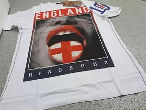 Camiseta de algodón genuina de fútbol hilada en anillos Inglaterra para hombre - Imagen 1 de 6
