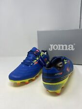 FOOTBALL BOOTS SPANDER 2205 FIRM GROUND FG BLUE LEMON Size 8.5 NWT