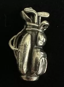 Retired James Avery Golf Club Cart Bag 3D HTF Charm Pendant Sterling Silver wBox - Picture 1 of 10