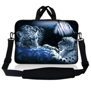 11.6 Inch Laptop Bag Sleeve Case with Shoulder Strap Chromebook Macbook Tigers - Picture 1 of 2