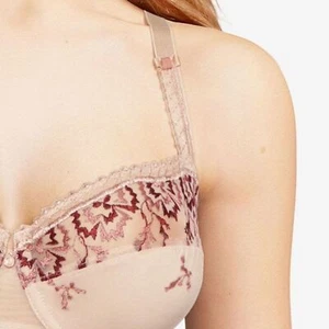 NWT Chantelle Every Curve Full Coverage Underwire Bra 32B Nude Lace C16B50-oB1 - Picture 1 of 8